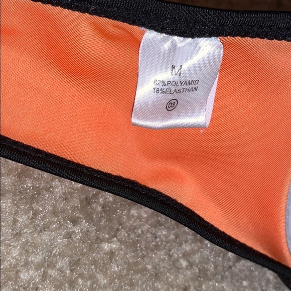 Orange and Black Push Up Bikini Top - Picture 5 of 5